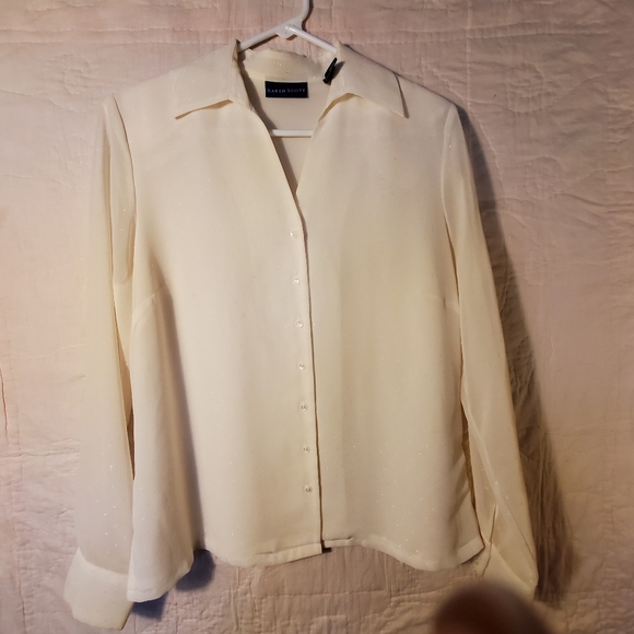 Karen Scott sheer blouse - Picture 2 of 8